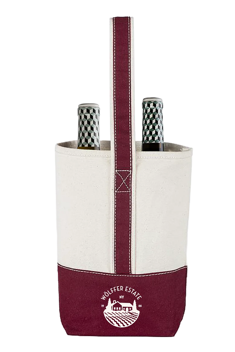 Maroon Double Bottle Wine Bag