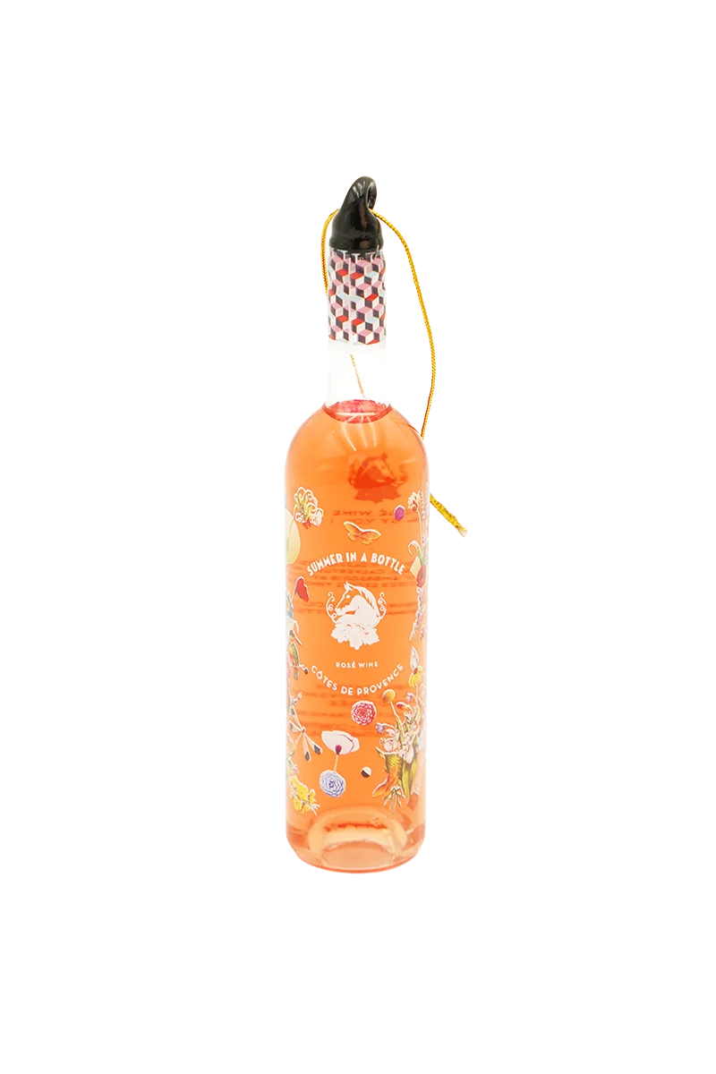 Summer in a Bottle Glass Ornament